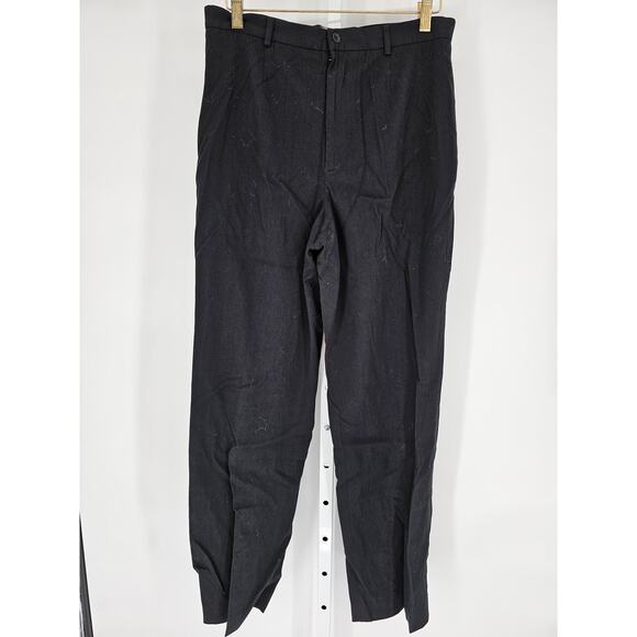 Amanda Smith Women's Black Button Closer Wide Leg High Rise Pant Size 10 - Picture 1 of 5
